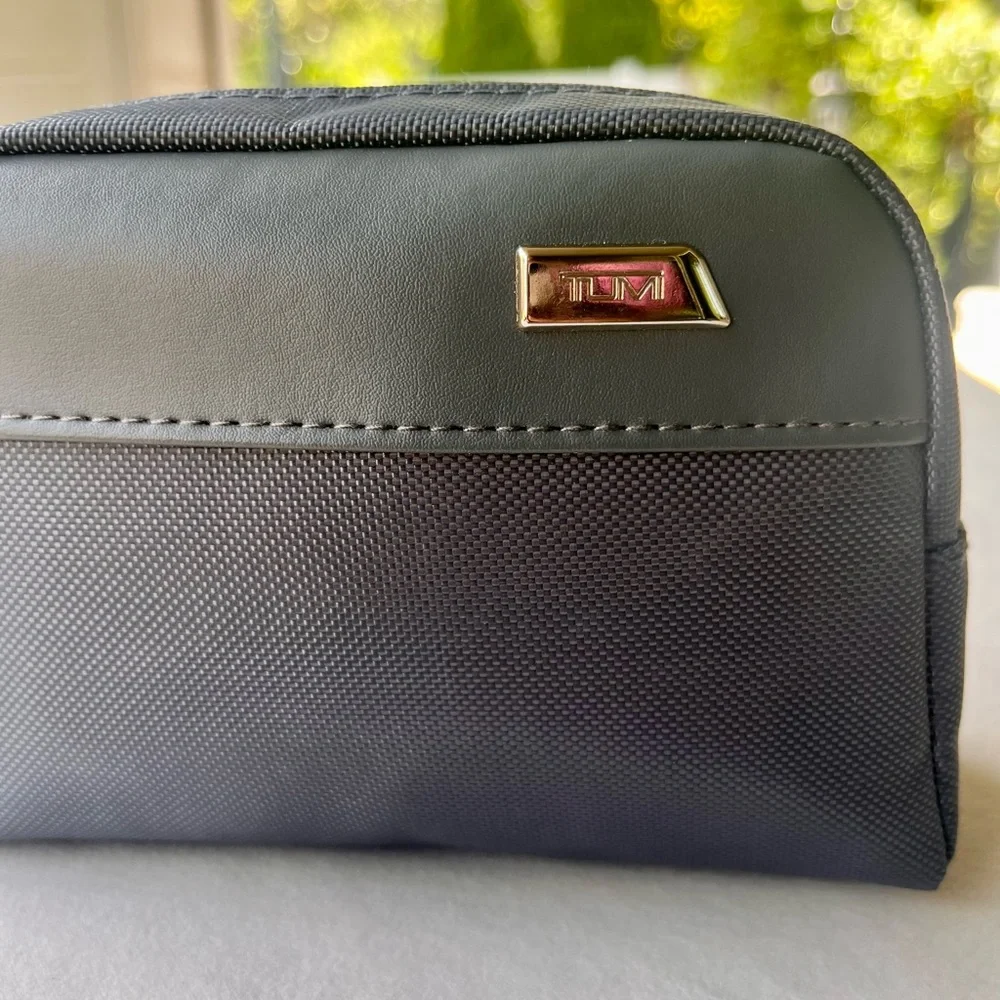 Tumi for Delta Gray Nylon Travel Toiletry Bag